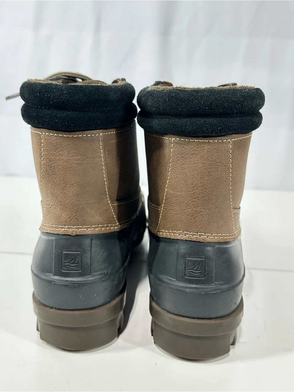 #288 Sperry STS14142 Mens Brewster Brown Boots Ankle Waterproof Size 9